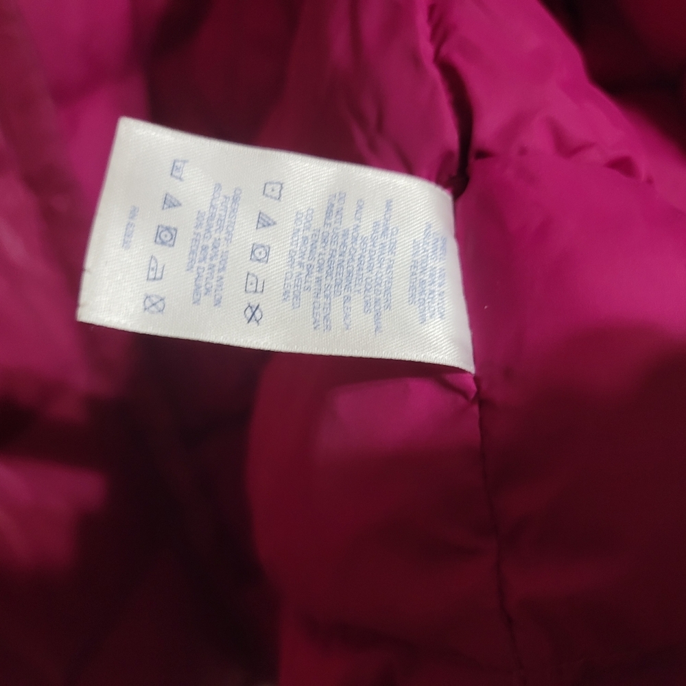 Lands' End Fuchsia Puffer Vest 3X Down 24 26 Pink‎ Magenta - Picture 5 of 5